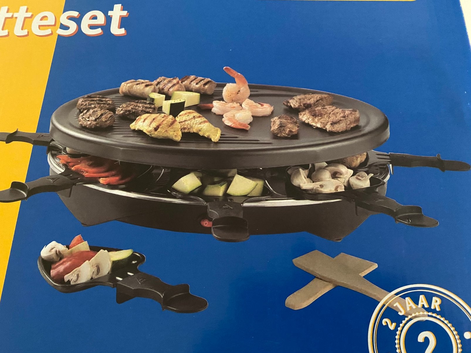 Dit is een Prima Donna Gourmet Racletteset geschikt voor 8 p, Elektronische apparatuur, Gourmetstellen, Nieuw, 8 personen of meer