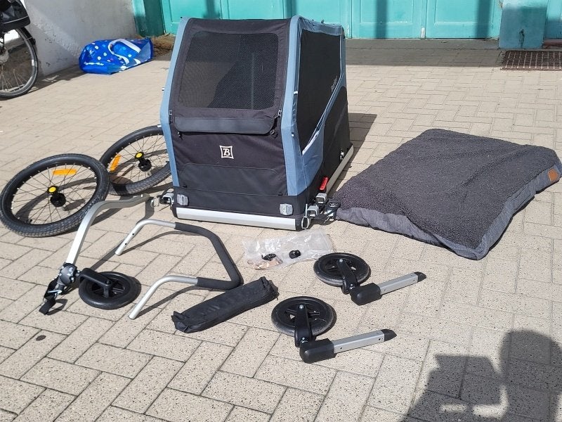 Hondenbuggy / Fietskar Burley Bark Ranger XL + Toebehoren, Dieren en Toebehoren, Honden-accessoires, Overige merken, Ophalen, Zo goed als nieuw