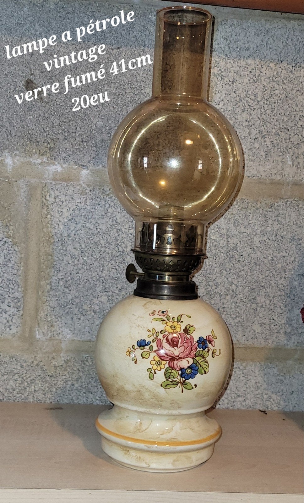 Lampe a pétrole, Ophalen