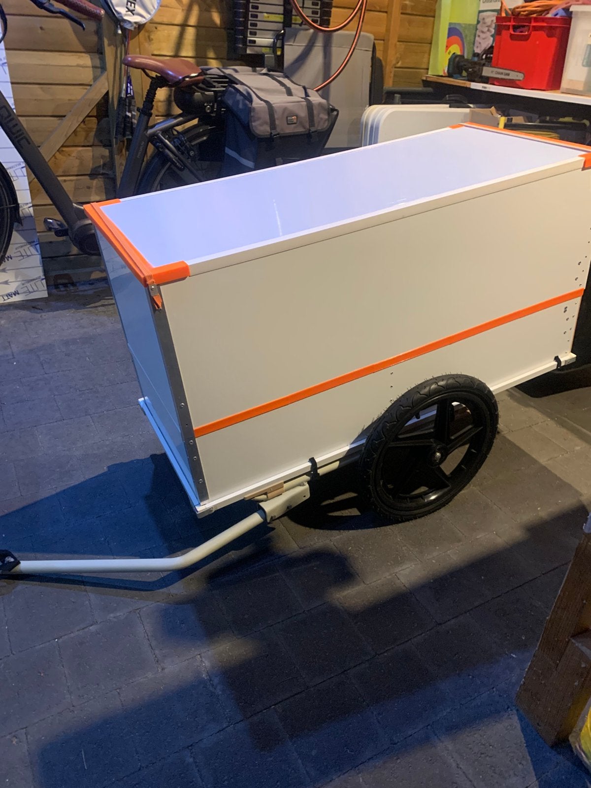 Fietskar 1meter x 43 cm x 60 cm hoog- 260 liter, Enlèvement, Neuf, Remorque à bagages, 20 à 40 kg