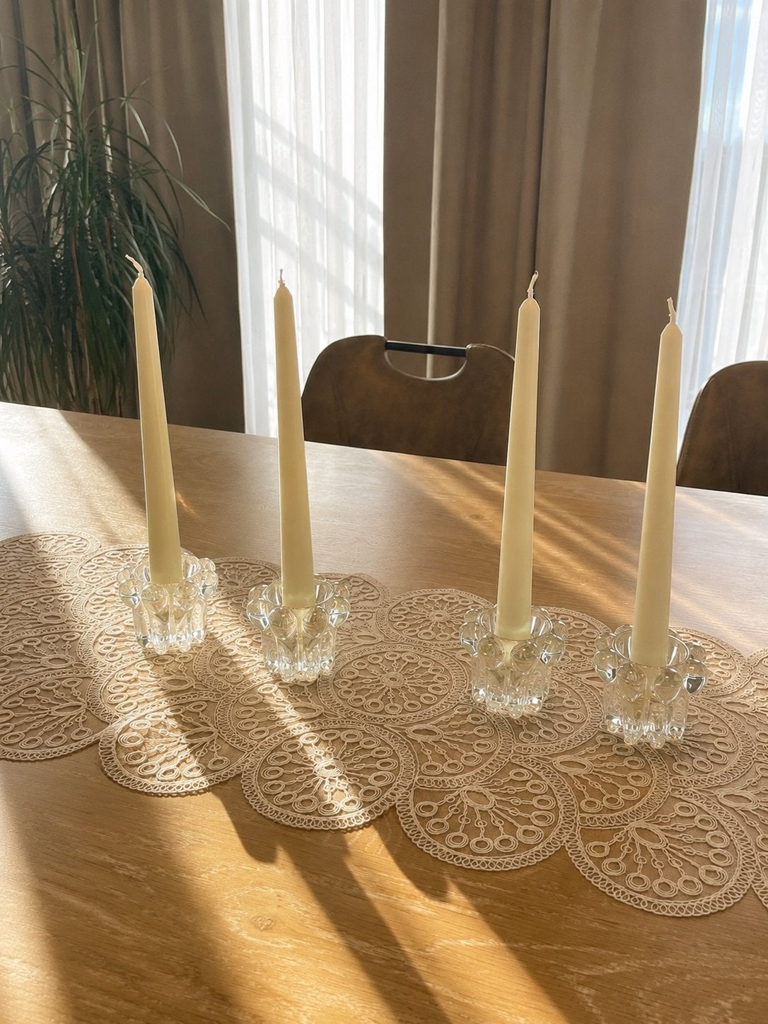Bougeoir vintage en cristal — Reims France, Enlèvement ou Envoi, Verre