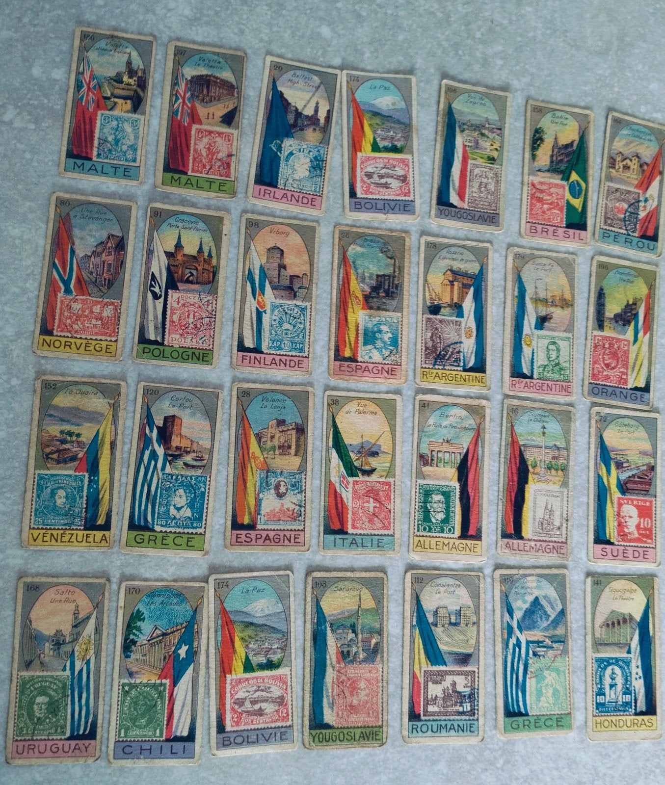 28 heel oude chromo plaatjes Usines Victoria jaren 1920, Verzamelen, Ophalen of Verzenden