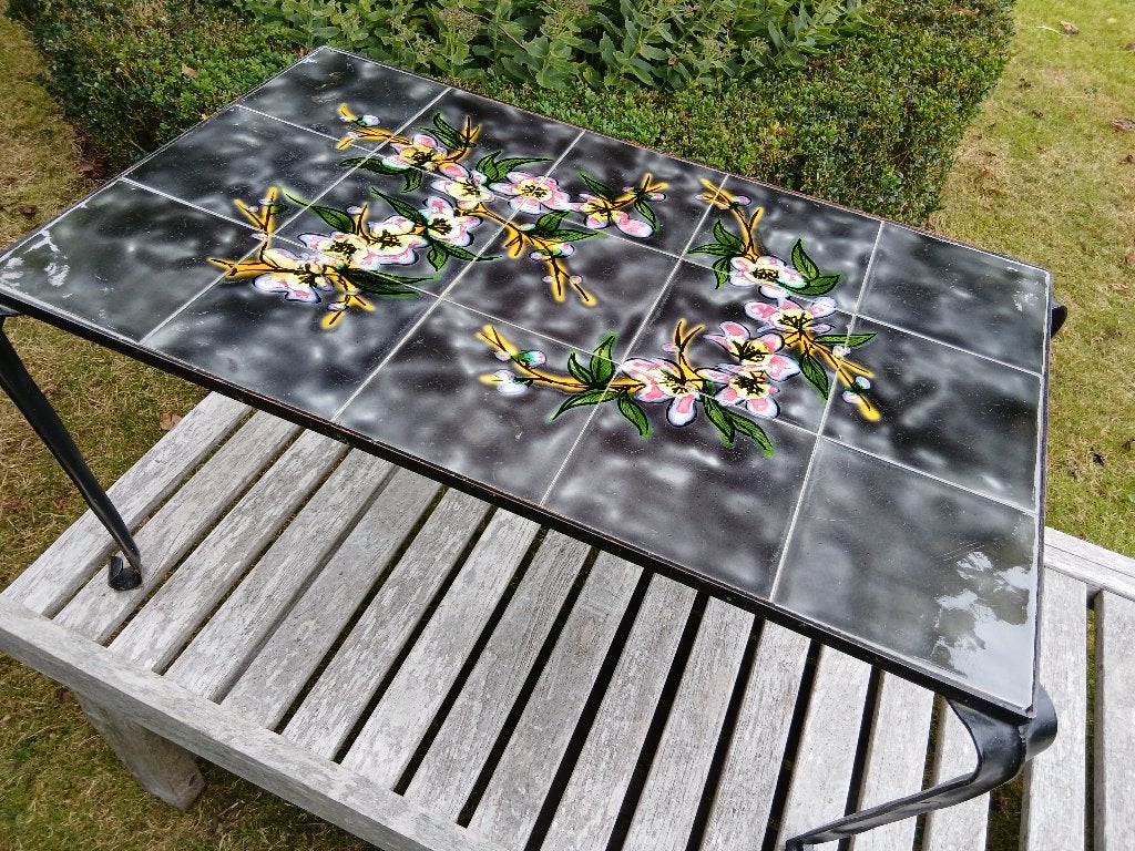 Table basse Vintage Le Chariot Vallauris  Signée - 60/70, Enlèvement, Métal
