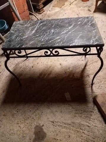 salontafeltje met marmeren blad, Ophalen
