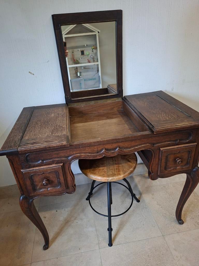 Make up bureautje met kruk, Antiek en Kunst, Ophalen