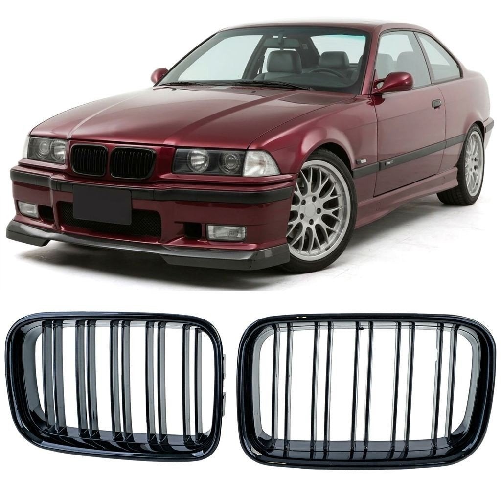 Gill Voor Bmw 3 Serie E36 Nieren Glans Zwart, Verzenden