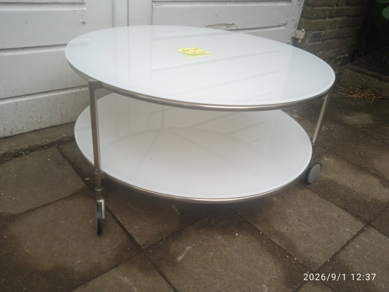 Strind salontafel van Zweedse designer Ehlén Johansson1980, Ophalen, Rond, Gewoon mooi!, Glas