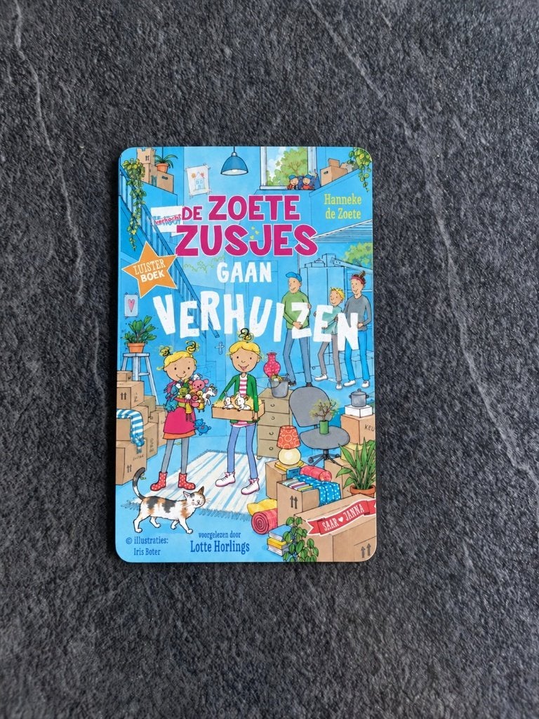 Yoto kaart - De Zoete Zusjes gaan verhuizen, Ophalen of Verzenden, Nieuw, Taal en Lezen, Met geluid