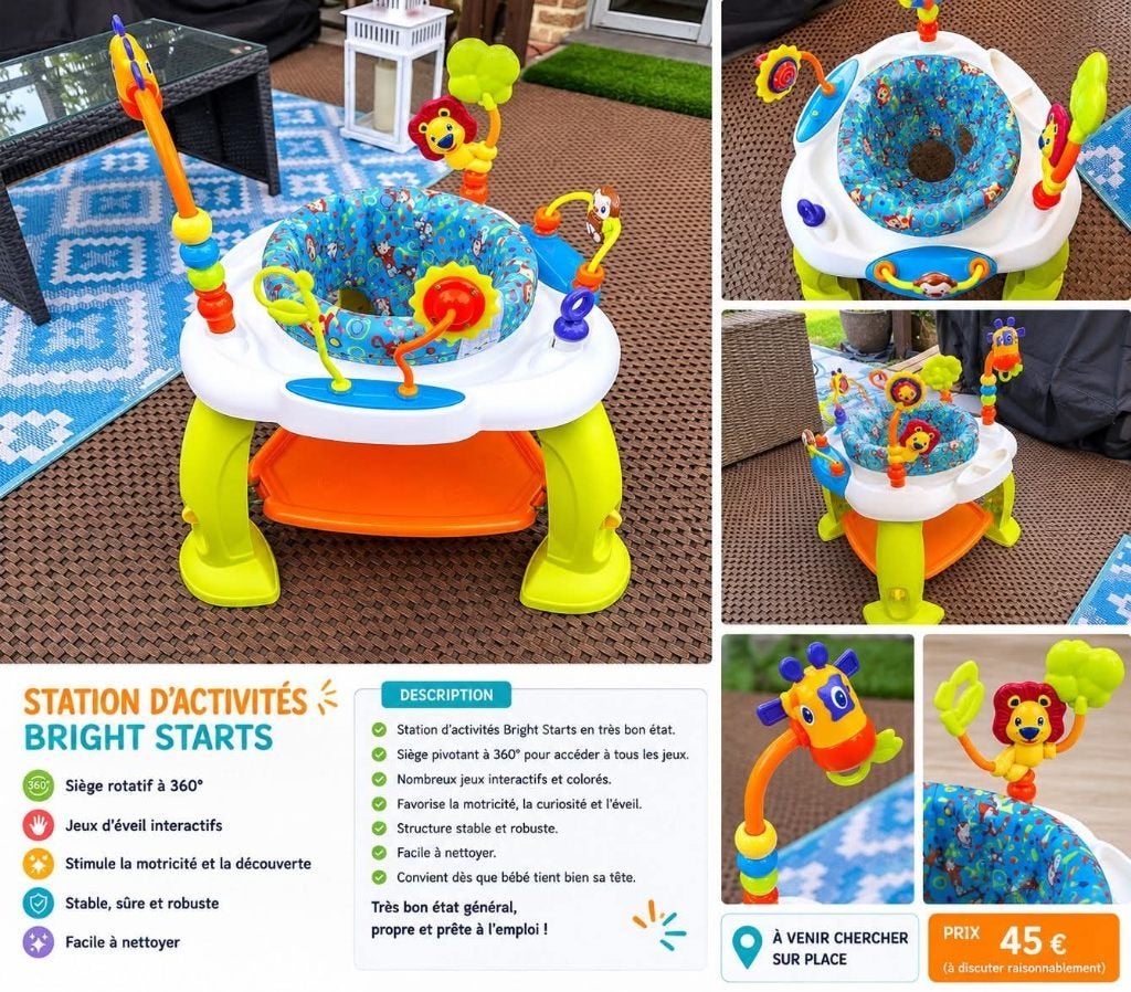 Station de jeu bright starts, Ophalen, Zo goed als nieuw