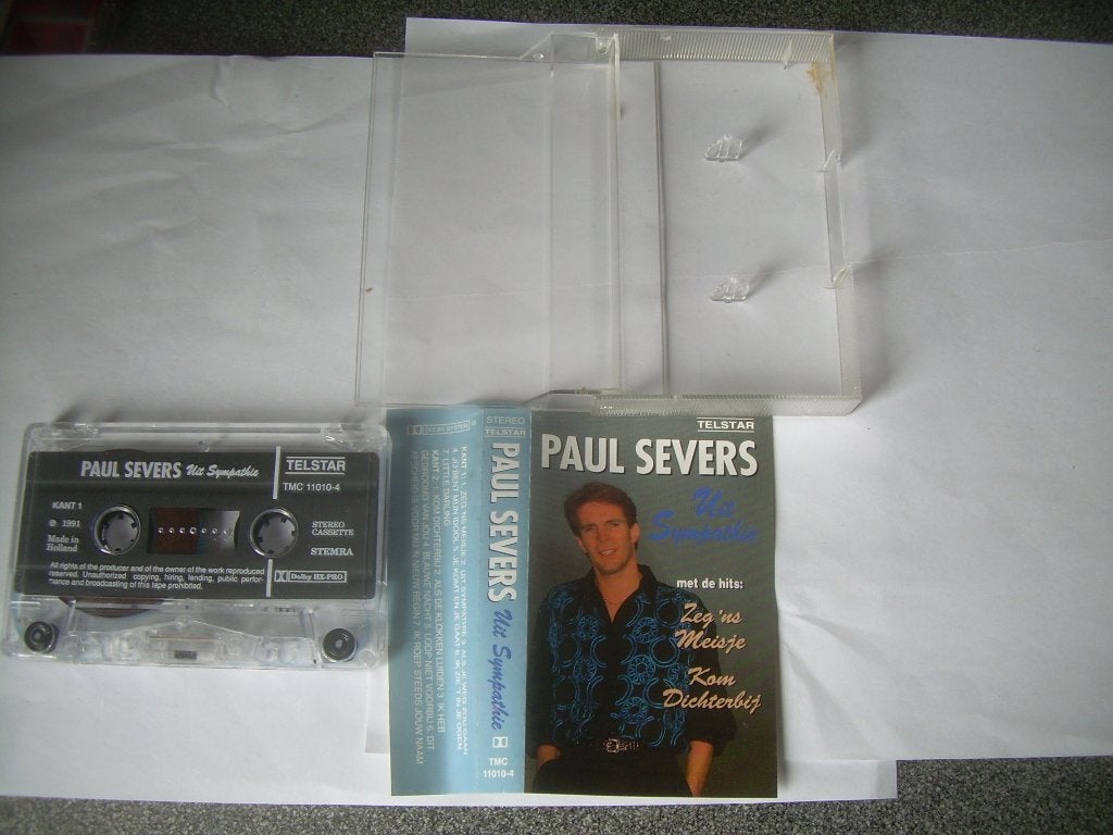 CASSETTE - PAUL SEVERS  - UIT SYMPATHIE, En néerlandais, Enlèvement ou Envoi, Originale, Comme neuf