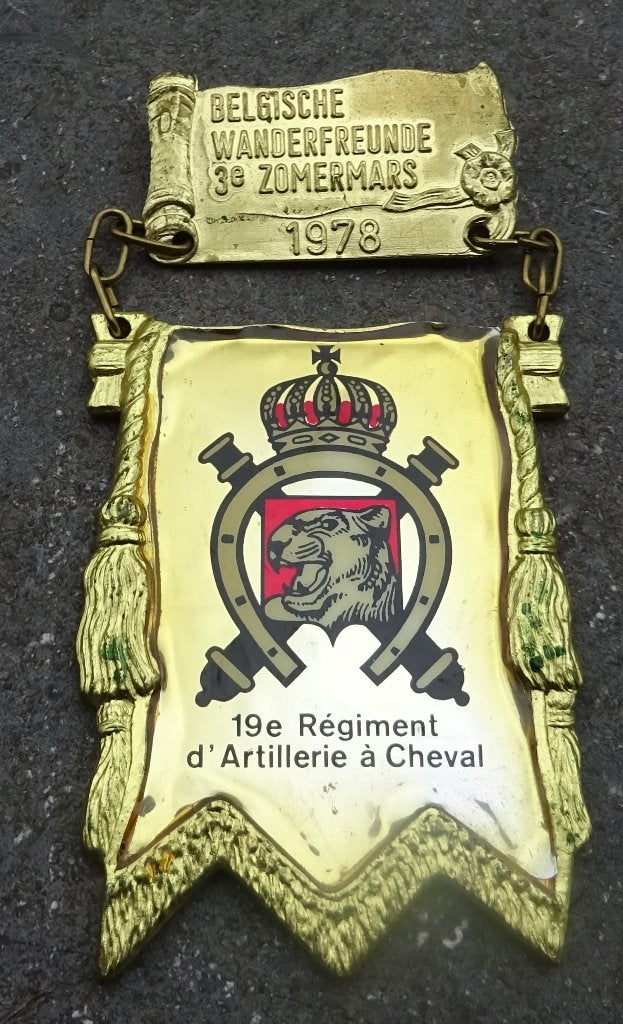 BELGIQUE: ABL / 19EME RGT D'ARTILLERIE A CHEVAL - MEDAILLE, Verzamelen, Ophalen of Verzenden, Landmacht, Lintje, Medaille of Wings