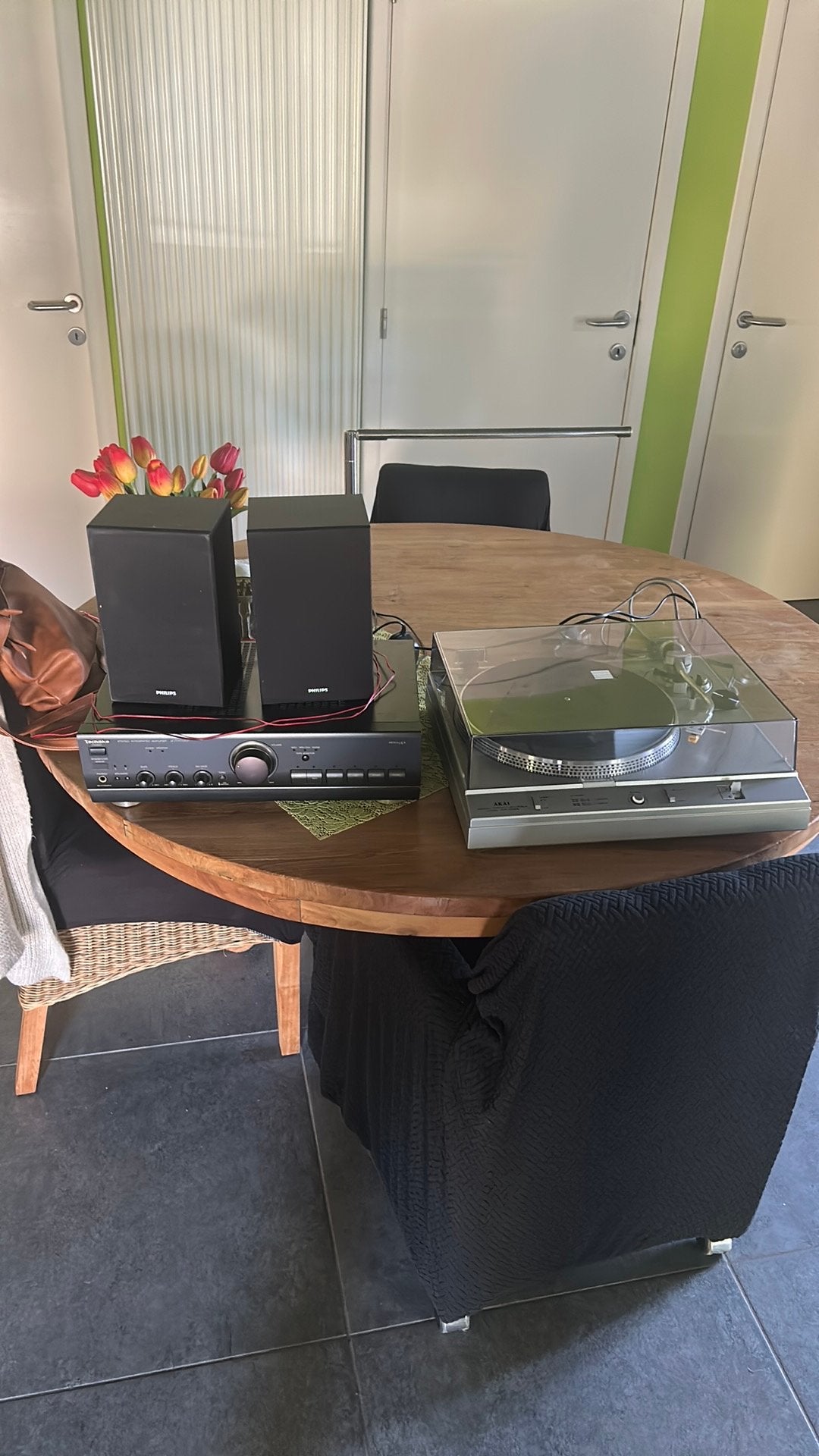 Platenspeler/versterker/boxen, Audio, Tv en Foto, Platenspelers, Ophalen, Zo goed als nieuw, Platenspeler, Technics