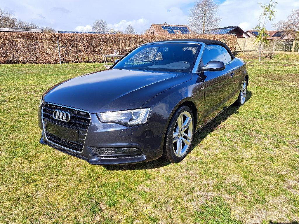 AUDI A5 CABRIO 2.0Tdi "S-LINE", 2015, GPS, LEDER, ..., Auto's, Audi, Voorwielaandrijving, Zwart, 4 cilinders, Cabriolet