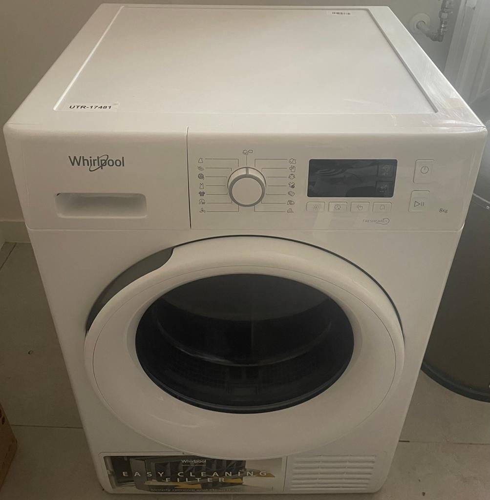 Zeer nette Whirlpool droogtrommel, Elektronische apparatuur, Droogkasten, Gebruikt, Condens, Voorlader, 6 tot 8 kg, Anti-kreukfase