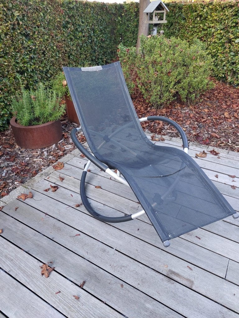 Schommelstoel, Tuin en Terras, Ophalen, Zo goed als nieuw, Aluminium, Inklapbaar