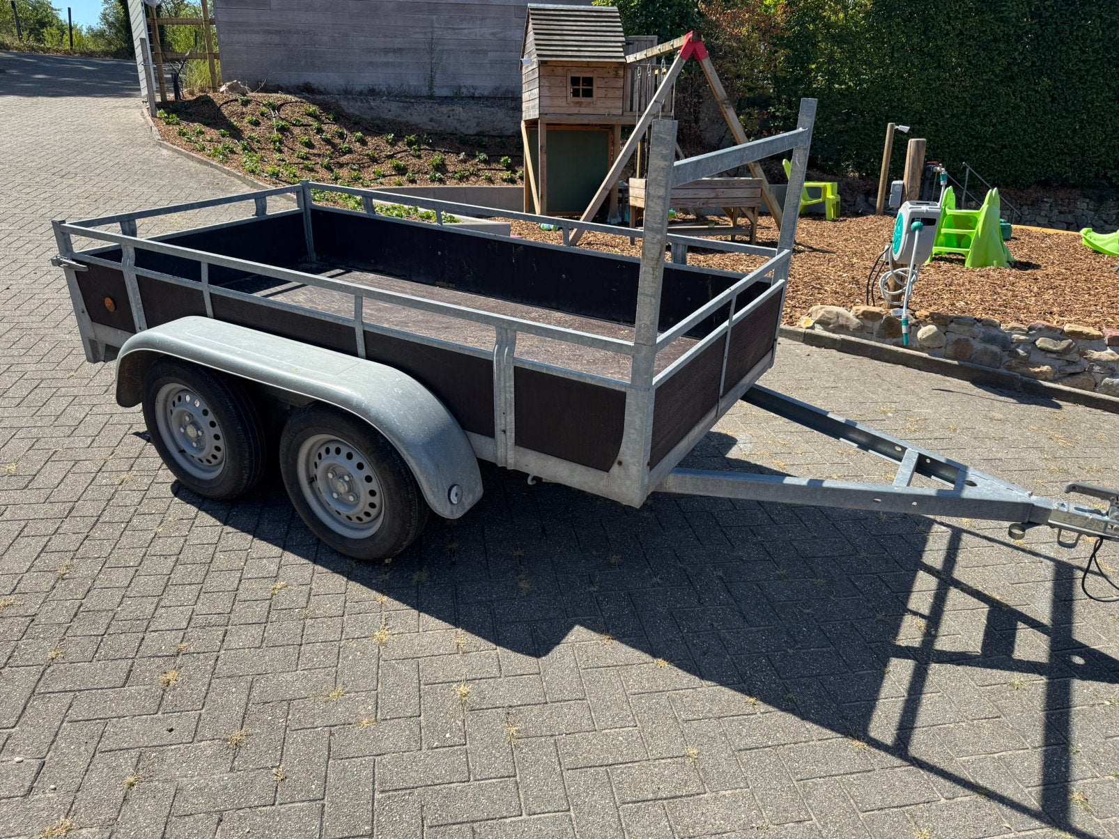 Dubbelas aanhangwagen, Auto diversen, Ophalen, Gebruikt