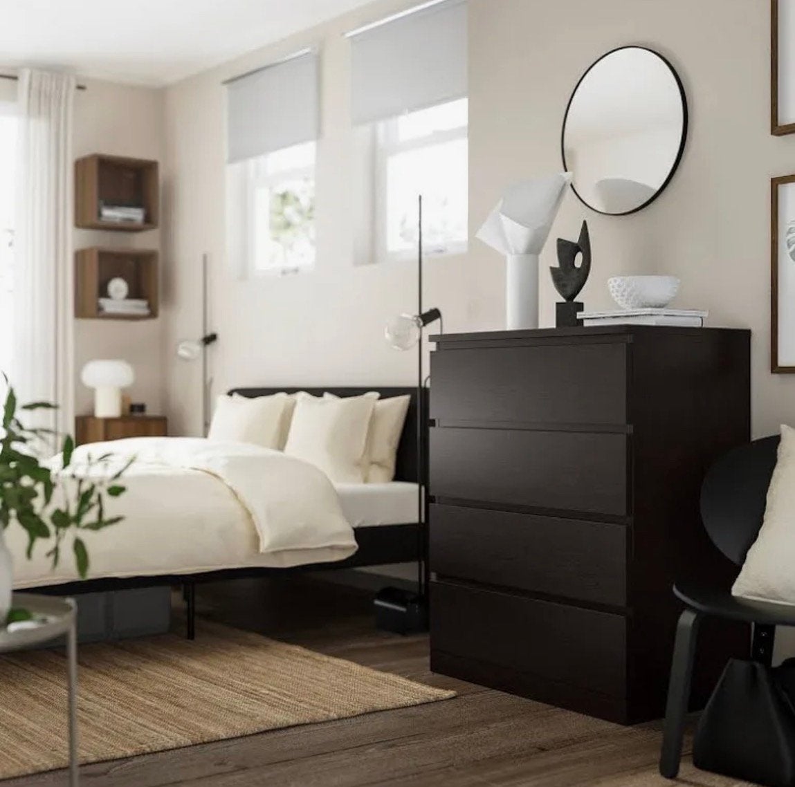 Ikea MALM ladekast met 4 lades, 3 ou 4 tiroirs, 25 à 50 cm, Enlèvement, Utilisé