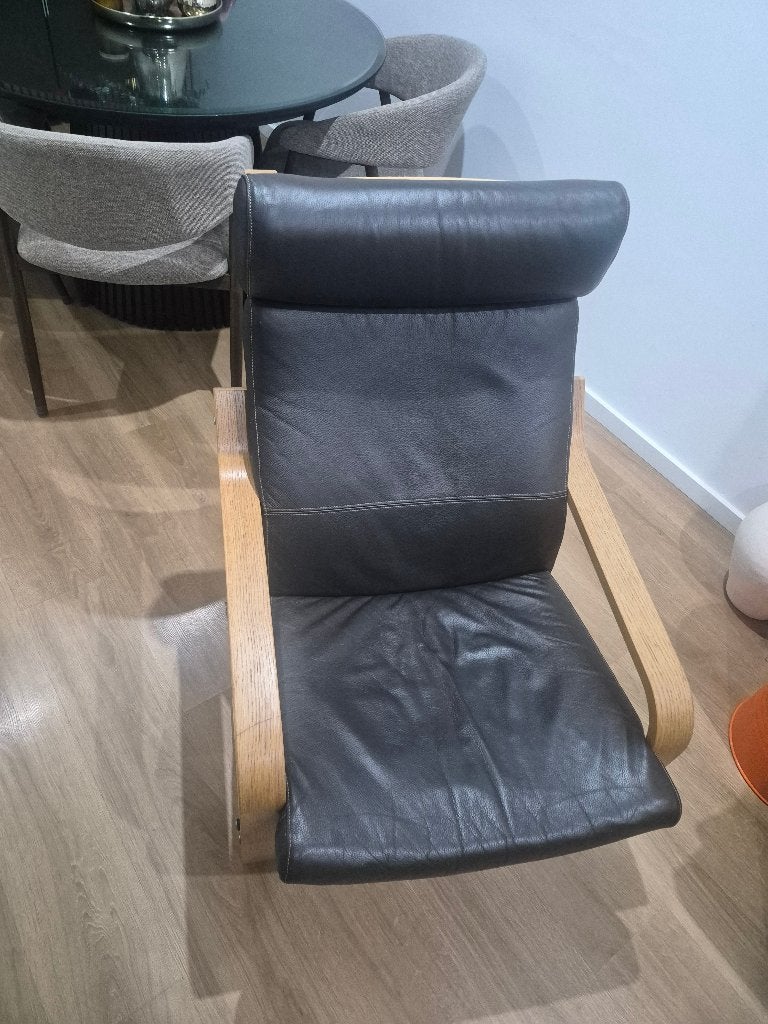 FAUTEUIL IKEA POÄNG EN CUIR BRUN, Enlèvement, Cuir