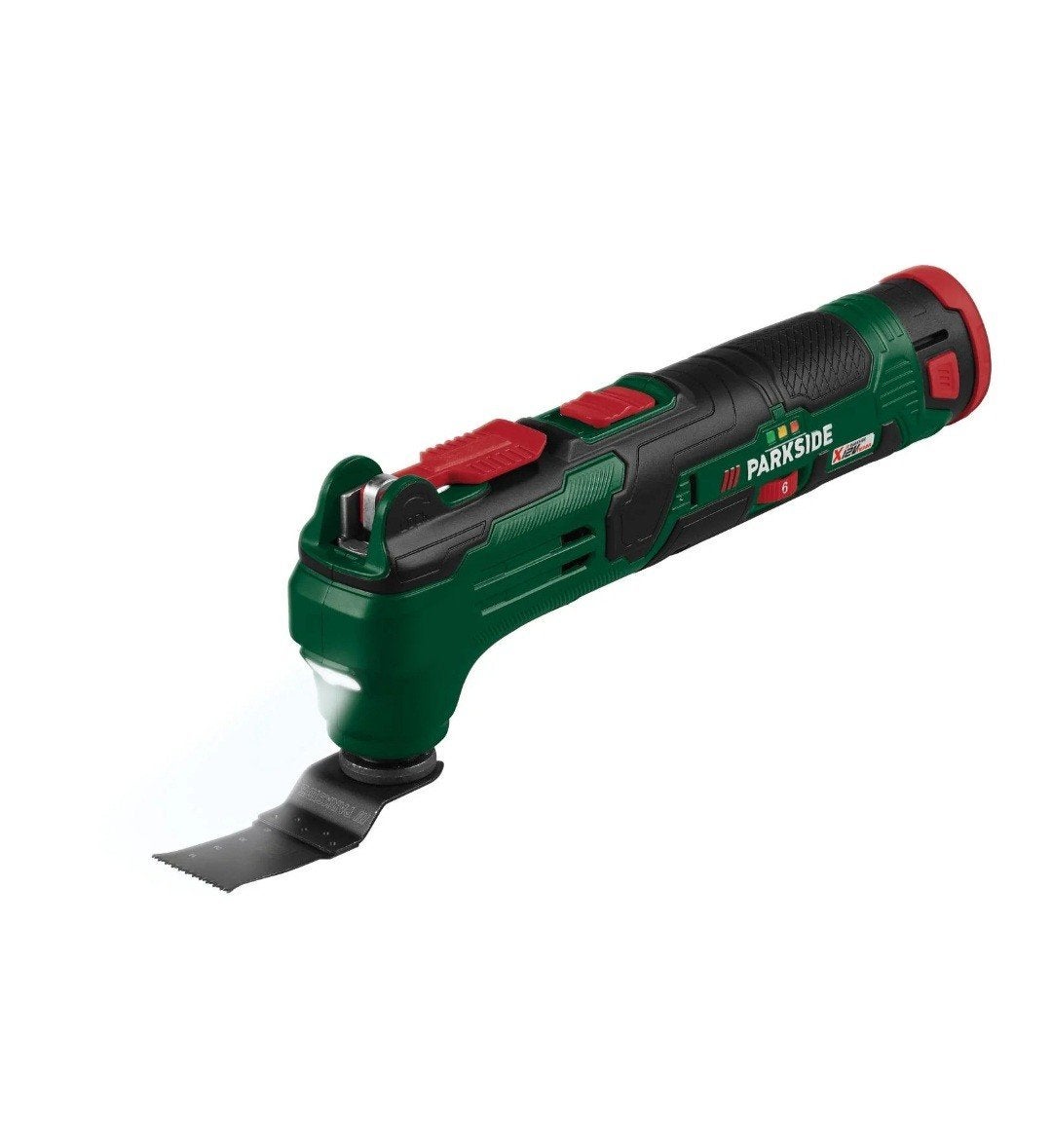 Multitool Parkside PAMFW12A1 op accu met draagkoffer., Enlèvement ou Envoi, Utilisé, Outil multifonction, Parkside