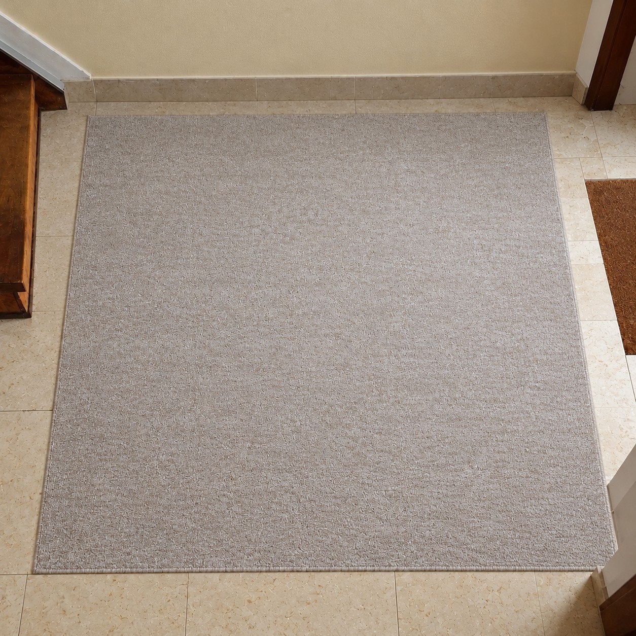 beige tapijtje 120x120, Enlèvement, Beige