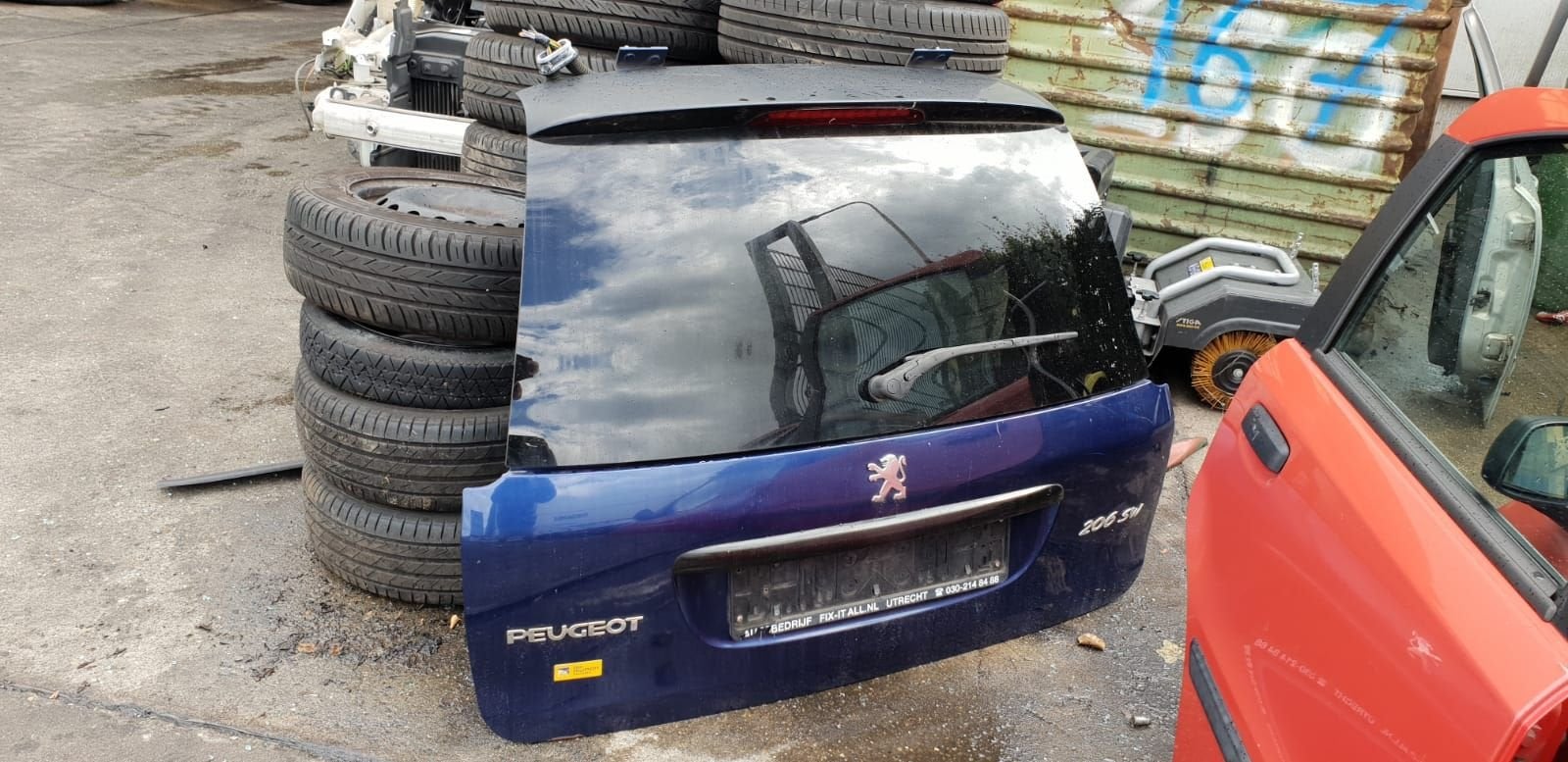 PEUGEOT 206 SW  ACHTERKLEP BJ 98 TOT 2007, Auto-onderdelen, Gebruikt, -, Ophalen of Verzenden, Achter