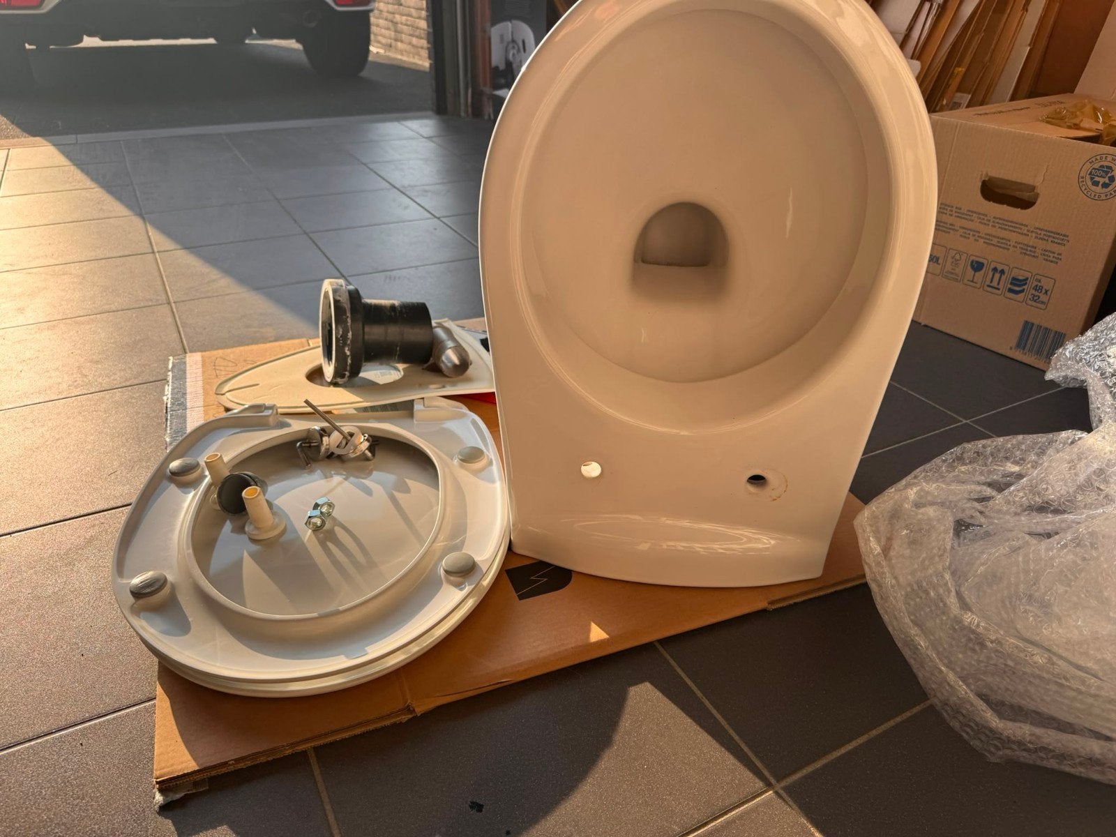 Gerberit wc pot + bril, Doe-het-zelf en Bouw, Ophalen, Gebruikt, Toilet