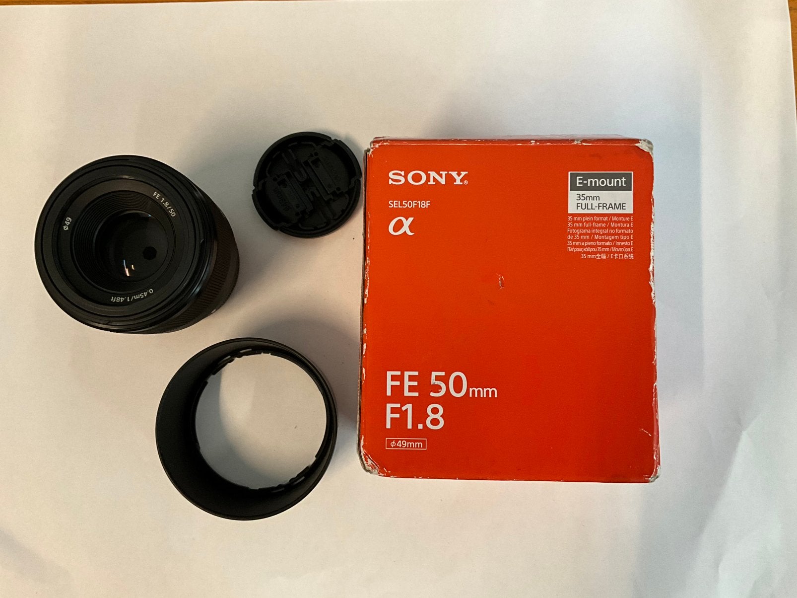 Sony FE 50 mm F1.8-lens, Audio, Tv en Foto, Ophalen of Verzenden, Zo goed als nieuw, Sony