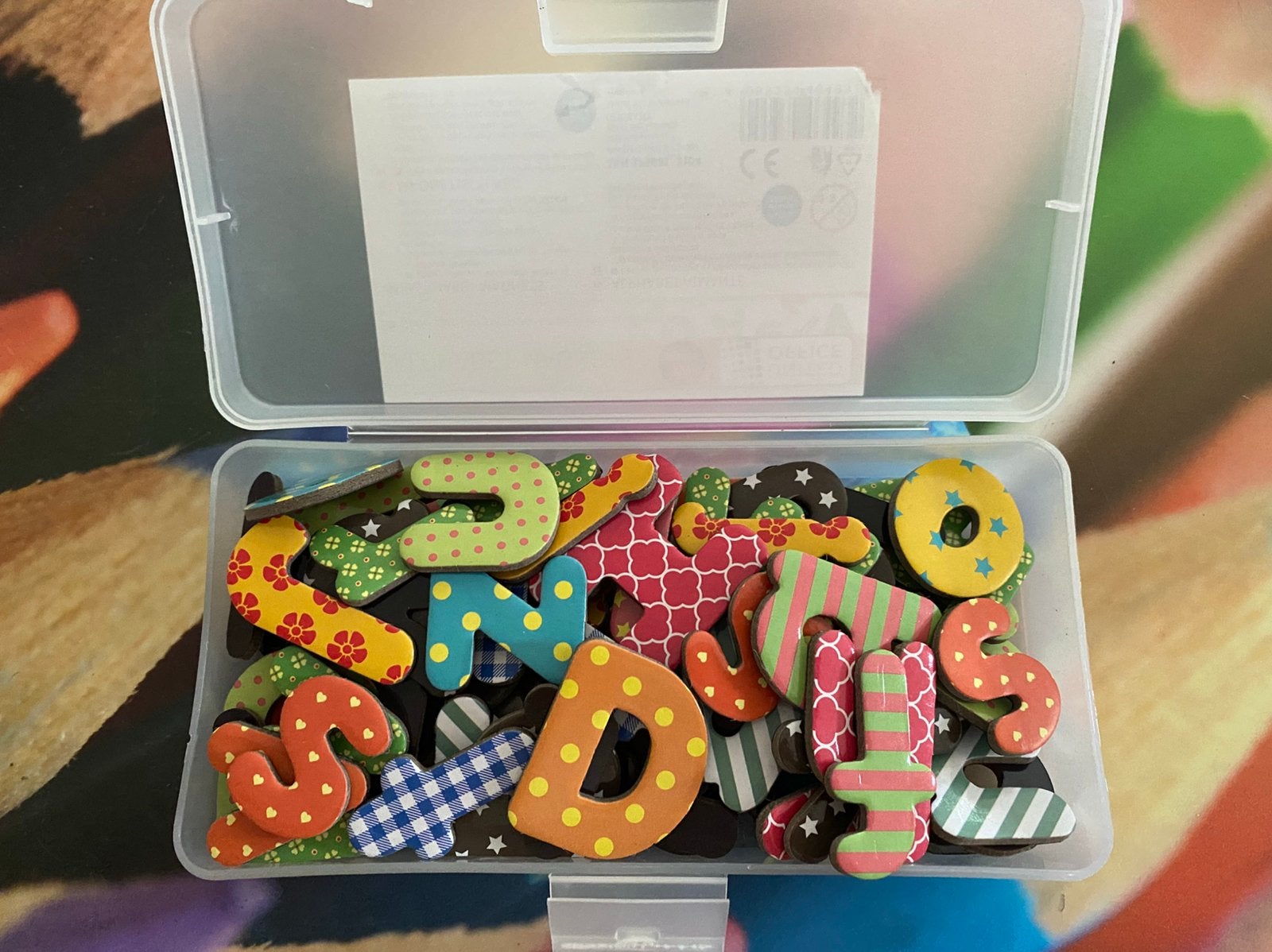 Kleurrijke houten letters….alfabet, Ophalen, Zo goed als nieuw