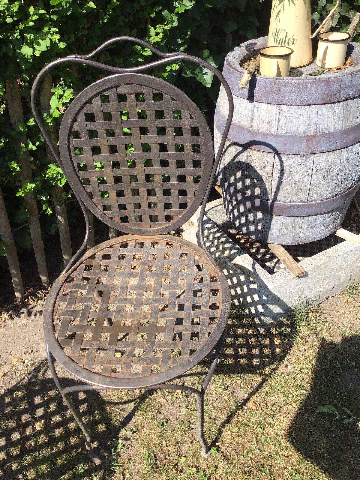 Chaises de bistrot françaises en fonte, Enlèvement, Utilisé