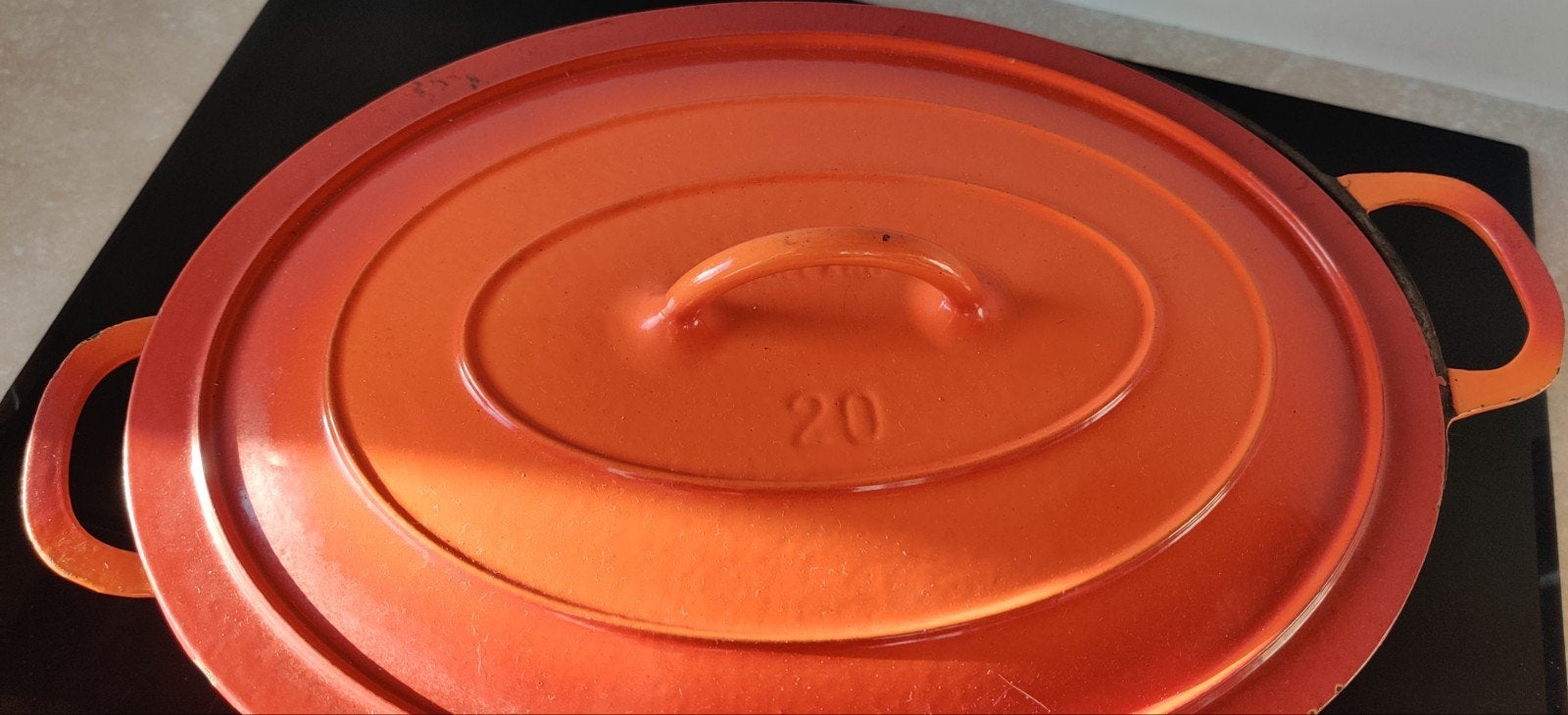 vintage kookpot, Huis en Inrichting, Ophalen, Gebruikt, Emaille, Braadpan