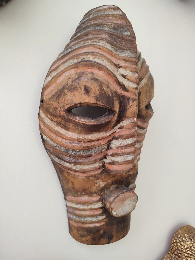 Congo (DRC) Songye Kifwebe-masker, Antiek en Kunst, Kunst | Niet-Westerse kunst, Hout, Handgemaakt, Afrika, Masker