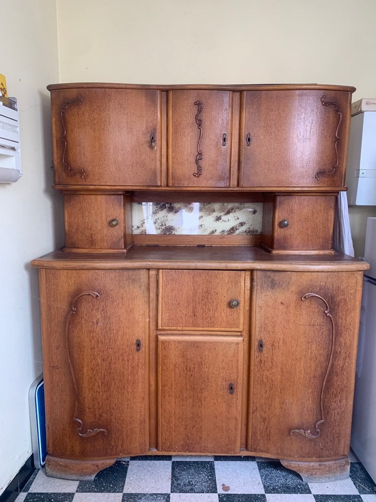 Buffet de cuisine/vaisselier belge (vers 1920-1930), Enlèvement