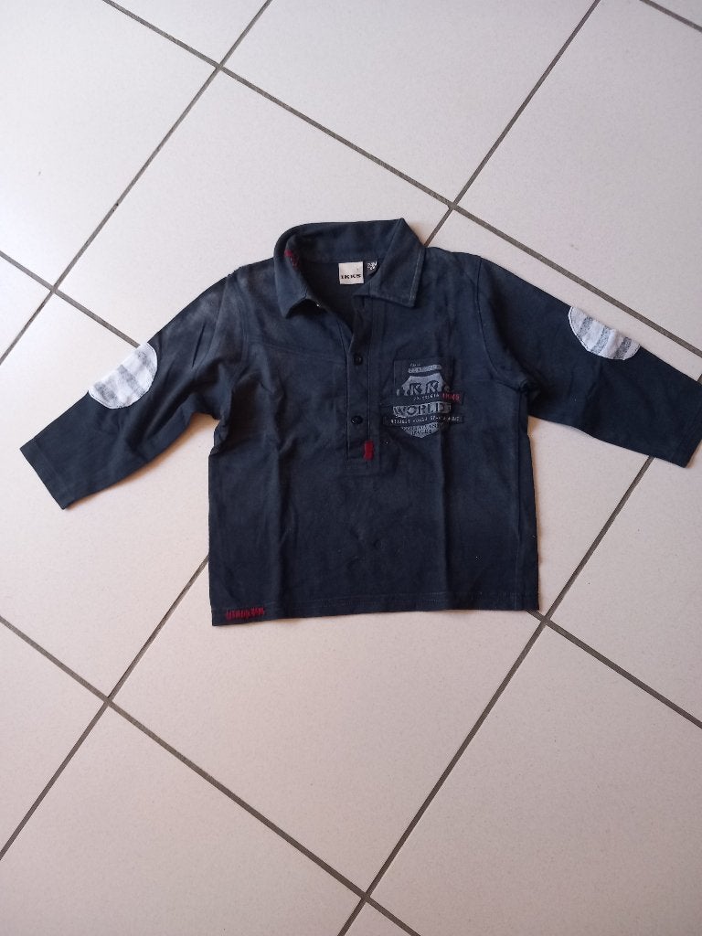 IKKS - poloshirt van katoen - marineblauw - L.M. - maat 2 j., Verzenden, Zo goed als nieuw, Ikks, Jongetje