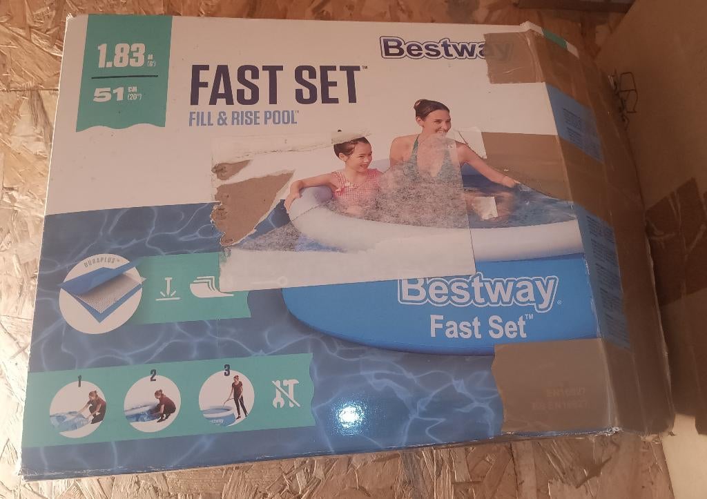 Bestway Fast Set 1,83m zwembad diameter (183 x 51 cm), Minder dan 80 cm, Rond, Nieuw, Ophalen of Verzenden