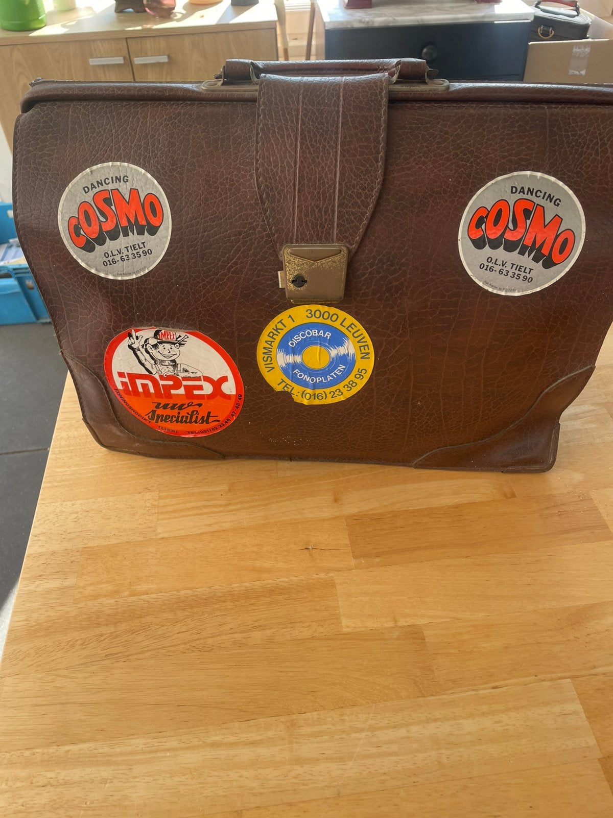 Vintage boekentas, Ophalen, Gebruikt, Aktetas of Boekentas