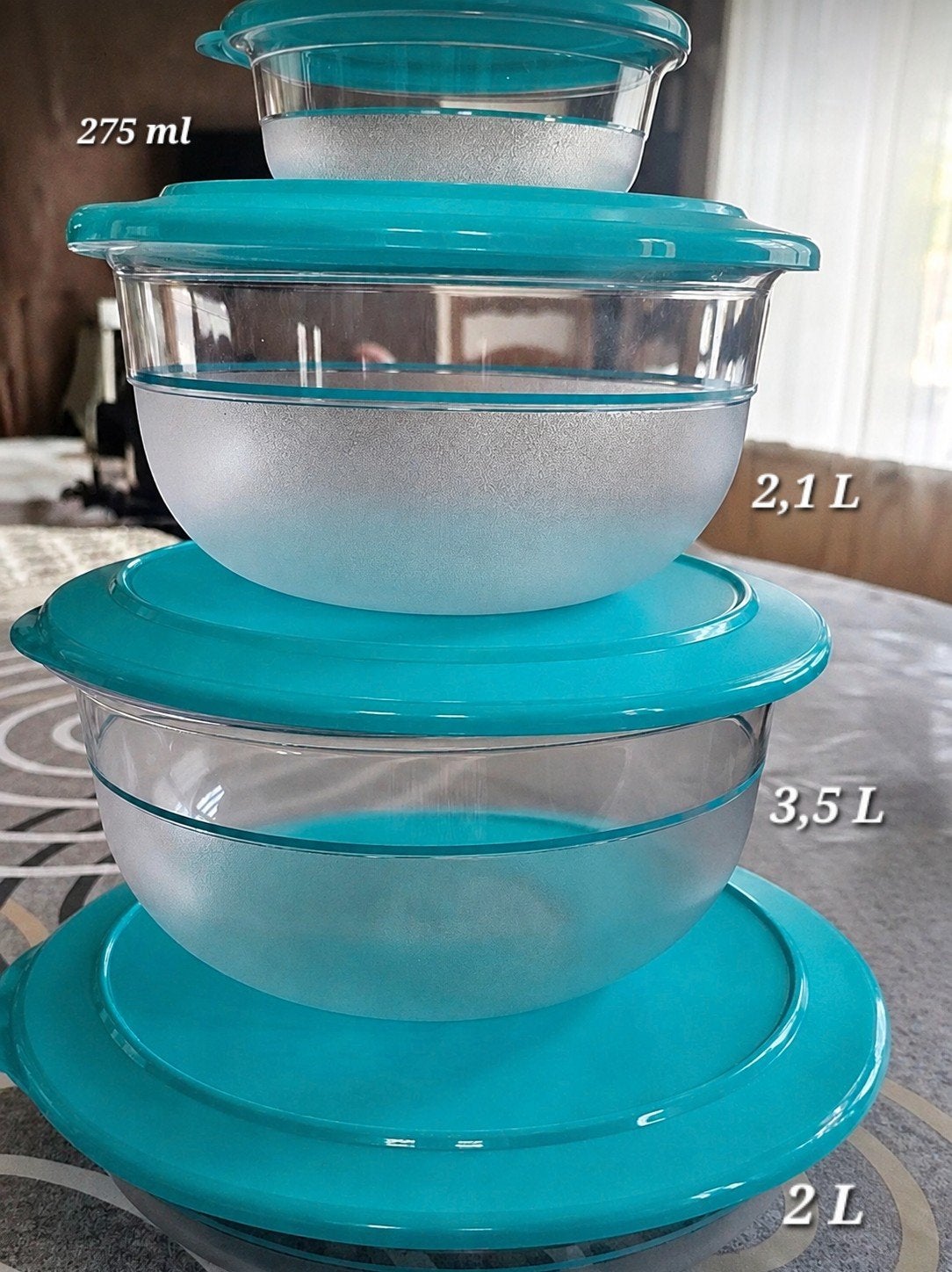 Lot de 4 Bols de Service TUPPERWARE "Perles d, Enlèvement ou Envoi, Neuf, Bleu