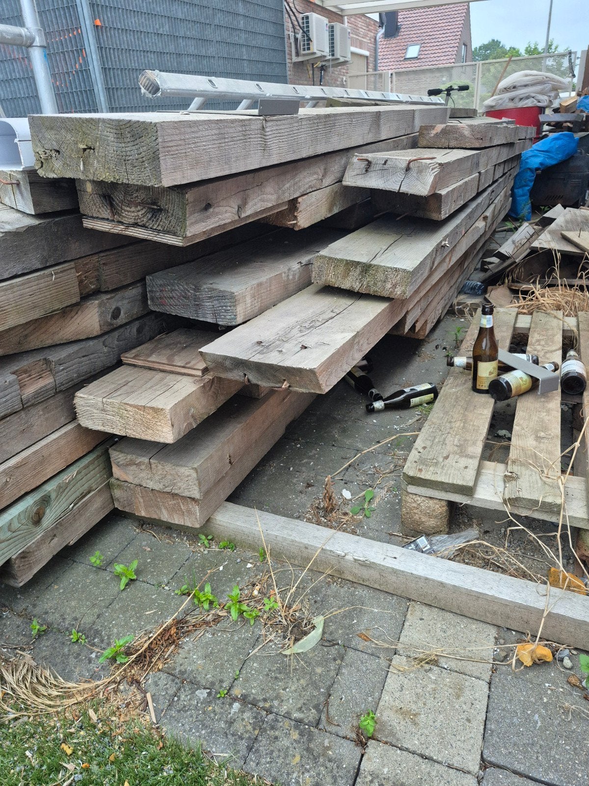 Houten balken 22x7 div.lengtes, Doe-het-zelf en Bouw, Ophalen