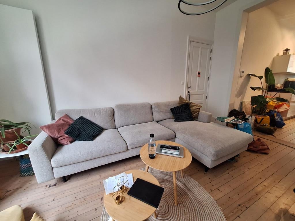 3-zitsbank met chaise longue (links), Ophalen, Stof