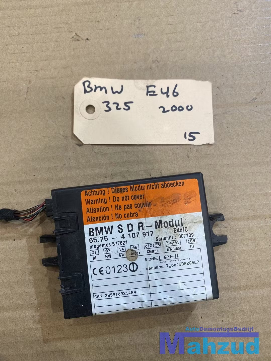 BMW 3 SERIE E46 Alarm module 65754107917, Petuelring 130
80788  Munich, DE, Info@bmw.de, Utilisé, BMW
