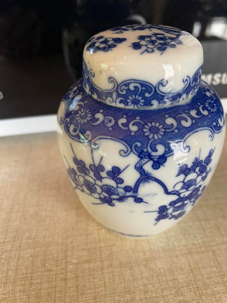 Vintage driedelig japans porseleinen gemberpotje, Ophalen
