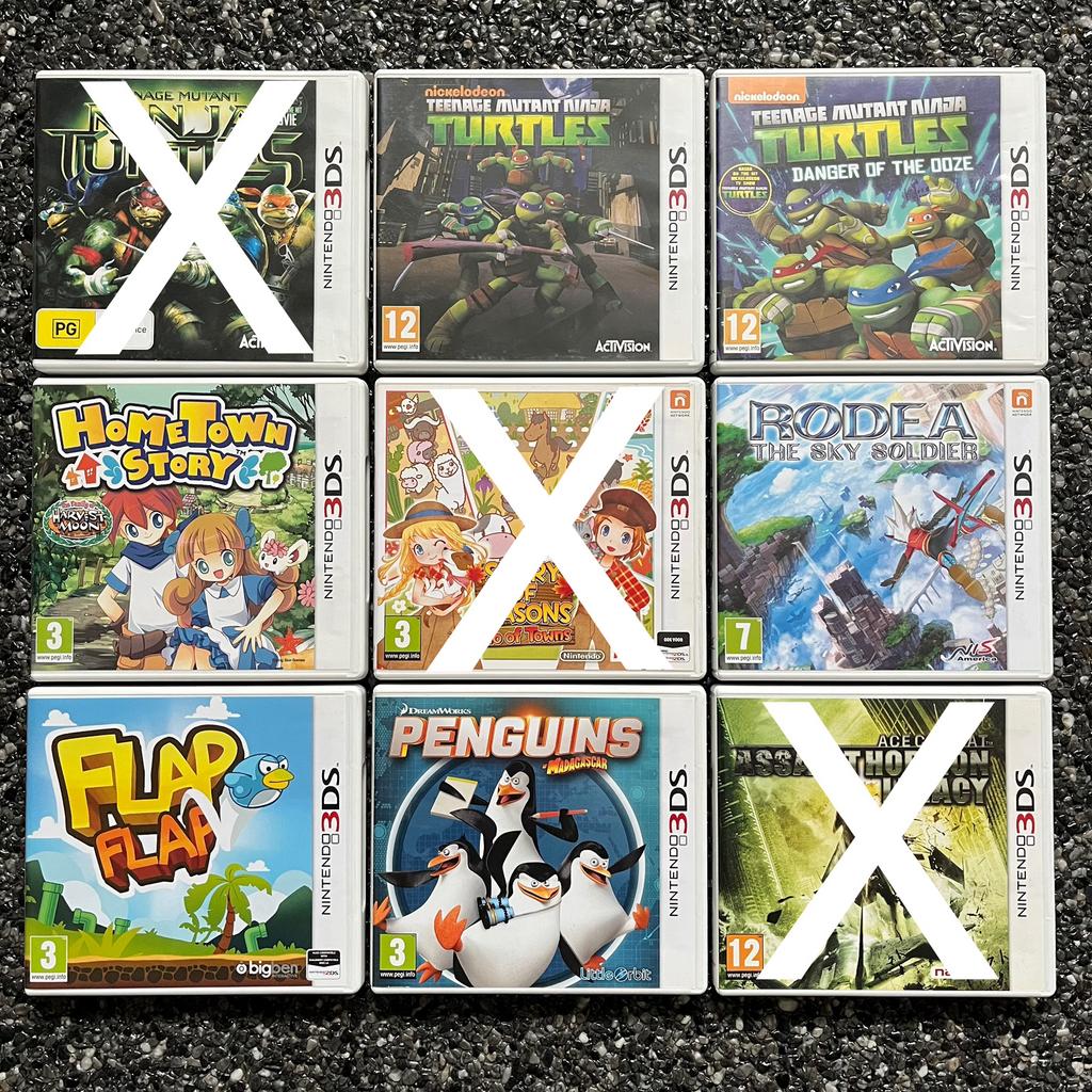 6 jeux Nintendo 2DS/3DS, Enlèvement
