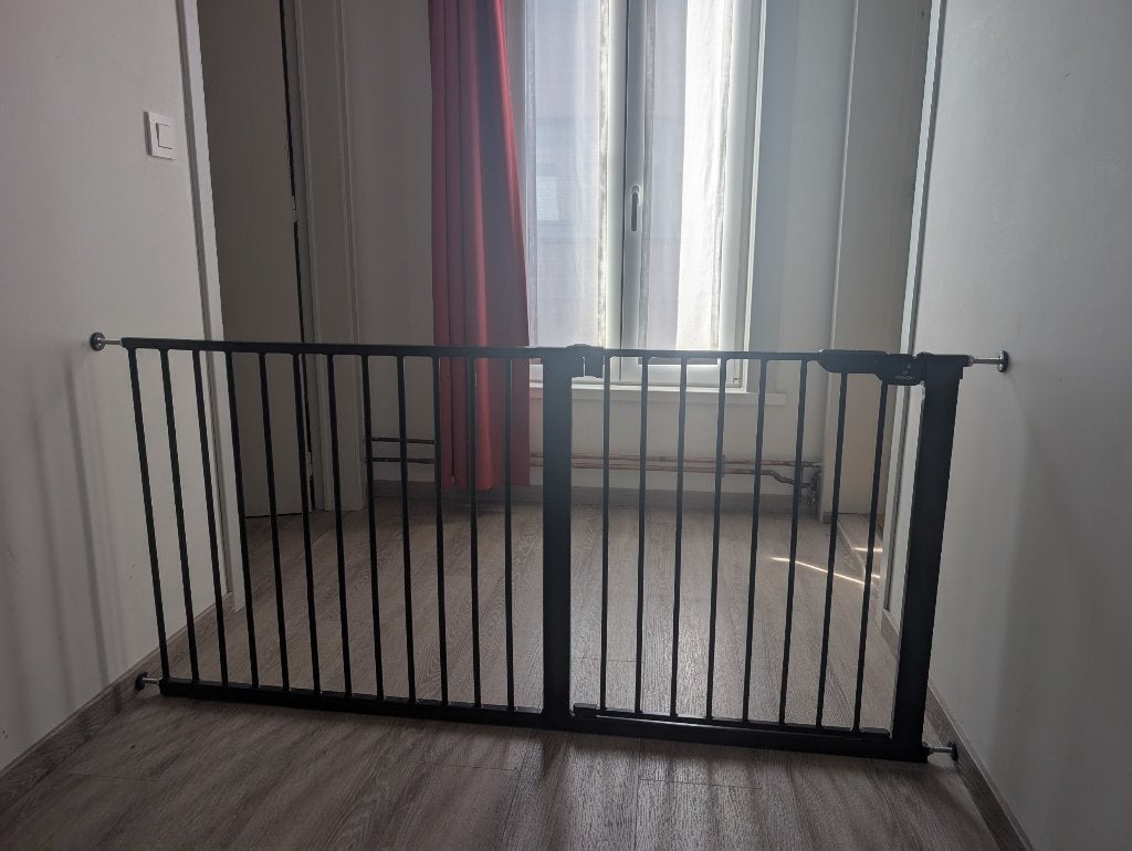 Babydan Premier Traphekje zonder boren (73,5 - 183cm), Ophalen, Aluminium, Zo goed als nieuw, 115 cm of meer