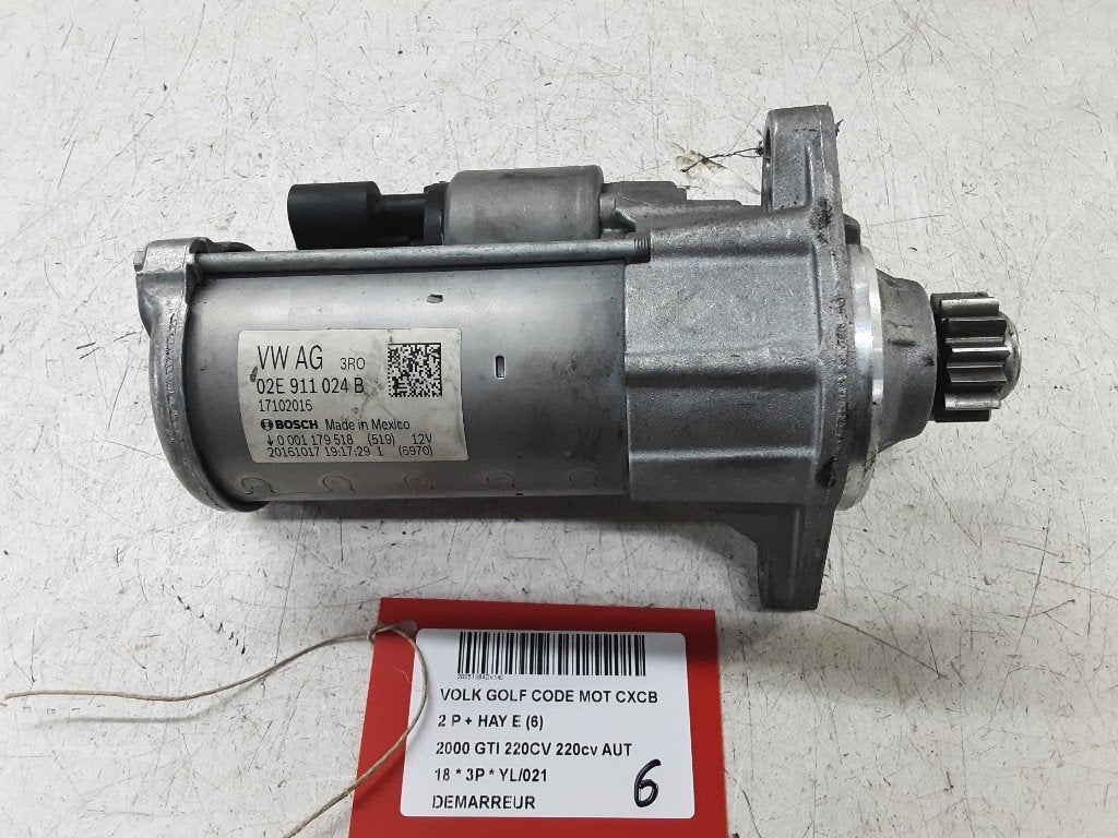 DÉMARREUR Volkswagen Golf VII (AUA) (02E911024B), Autos : Pièces & Accessoires, Volkswagen, Mevr. I. Hauben, Utilisé, Rue de l'Espoir 34 34
4030  GRIVEGNÉE, BE