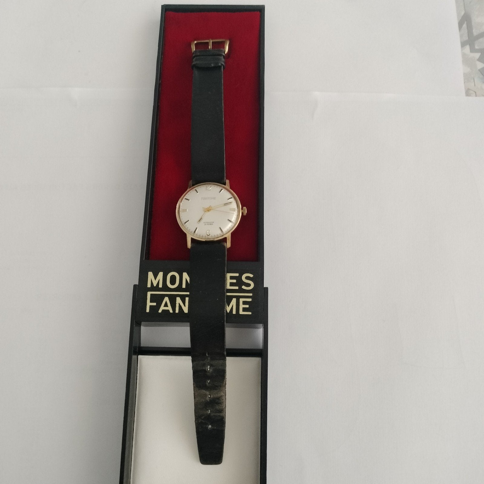 montre homme Fantome automatic, Enlèvement ou Envoi, Acier, Cuir