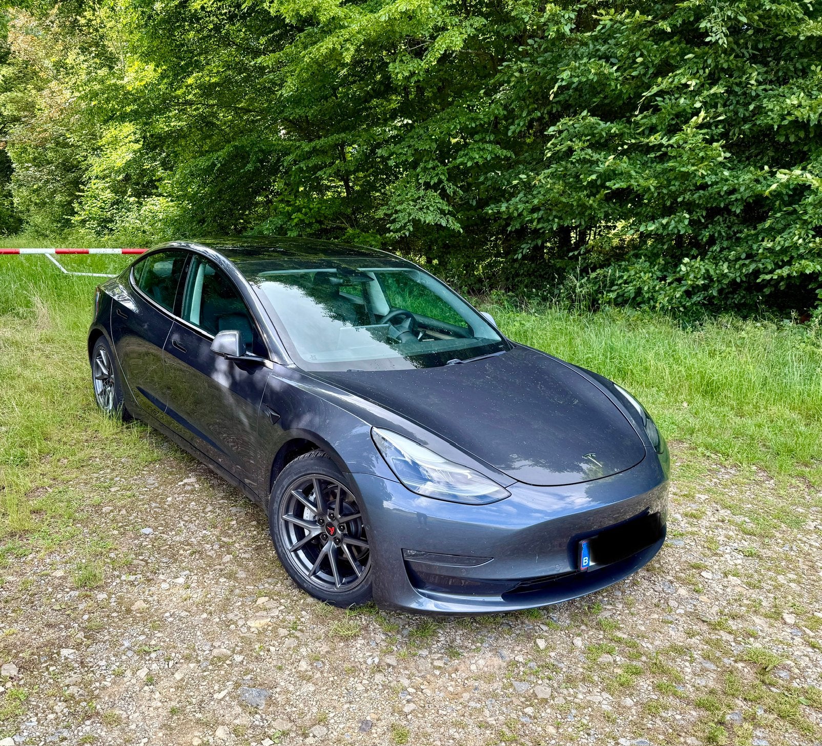 Tesla Model 3 GRANDE AUTONOMIE (Long Range) AWD 2021, Cuir, Argent ou Gris, Phares entièrement LED, Noir