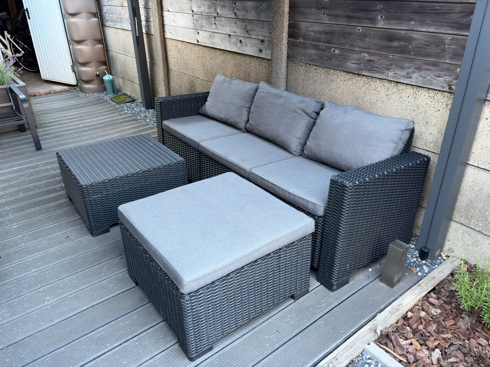 Loungeset keter weersbestendig als nieuw, Comme neuf, Synthétique, Enlèvement, Table d'appoint