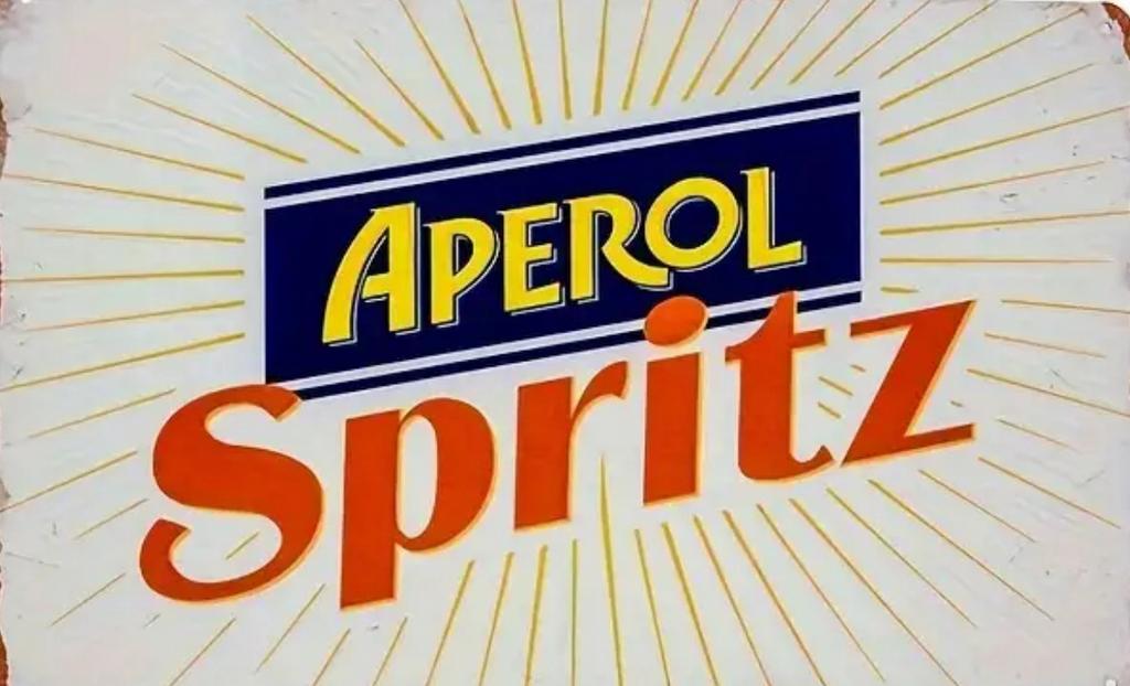 Metalen reclamebord Aperol Spritz - retro vintage mancave, Verzamelen, Ophalen of Verzenden, Zo goed als nieuw, Reclamebord
