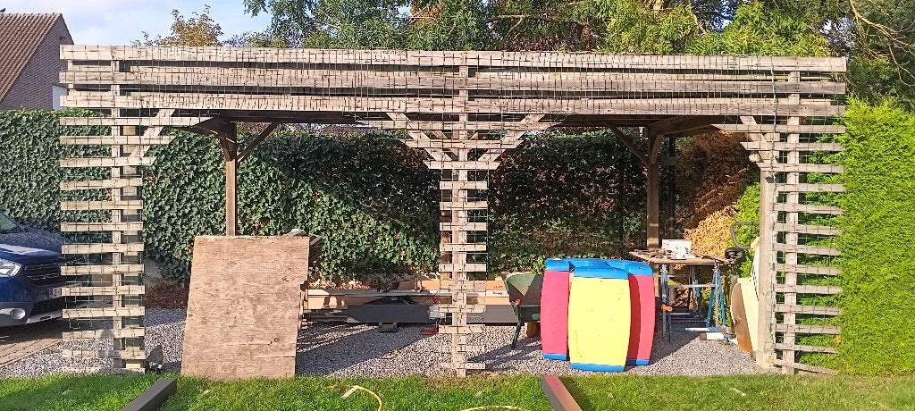 Houten pergola, Tuin en Terras, Ophalen, Gebruikt, Carport