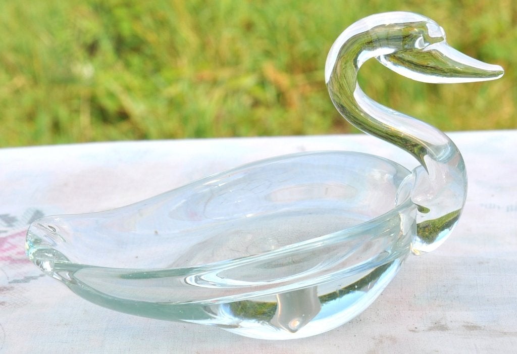 cendrier vide poche en cristal forme canard, Antiquités & Art, Enlèvement ou Envoi