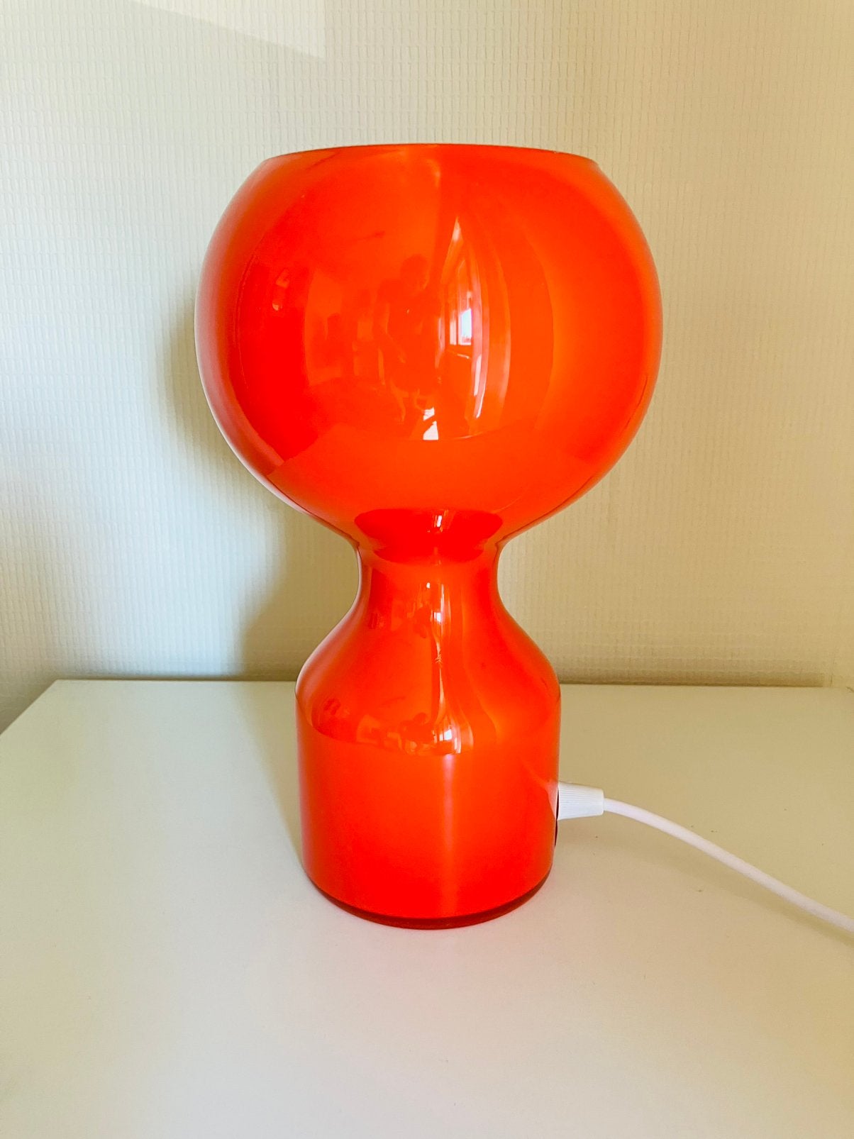 VINTAGE 60’s DESIGN LAMP VAN JEAN-PAUL EMONDS (Zie Beschr.), Overige typen, Oranje, 27 cm, Philips